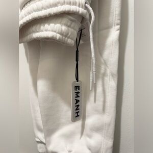 Women's White Track Joggers